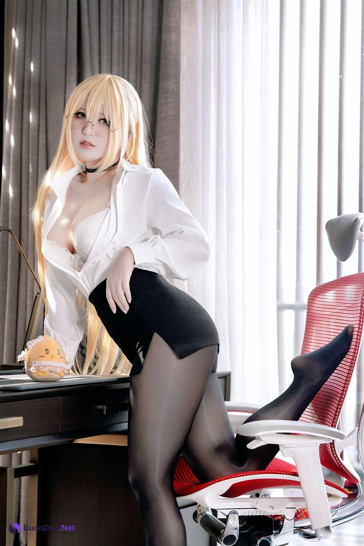 Cosplay 半半子Banbanko 碧蓝航线 怨仇OL - Photo 10