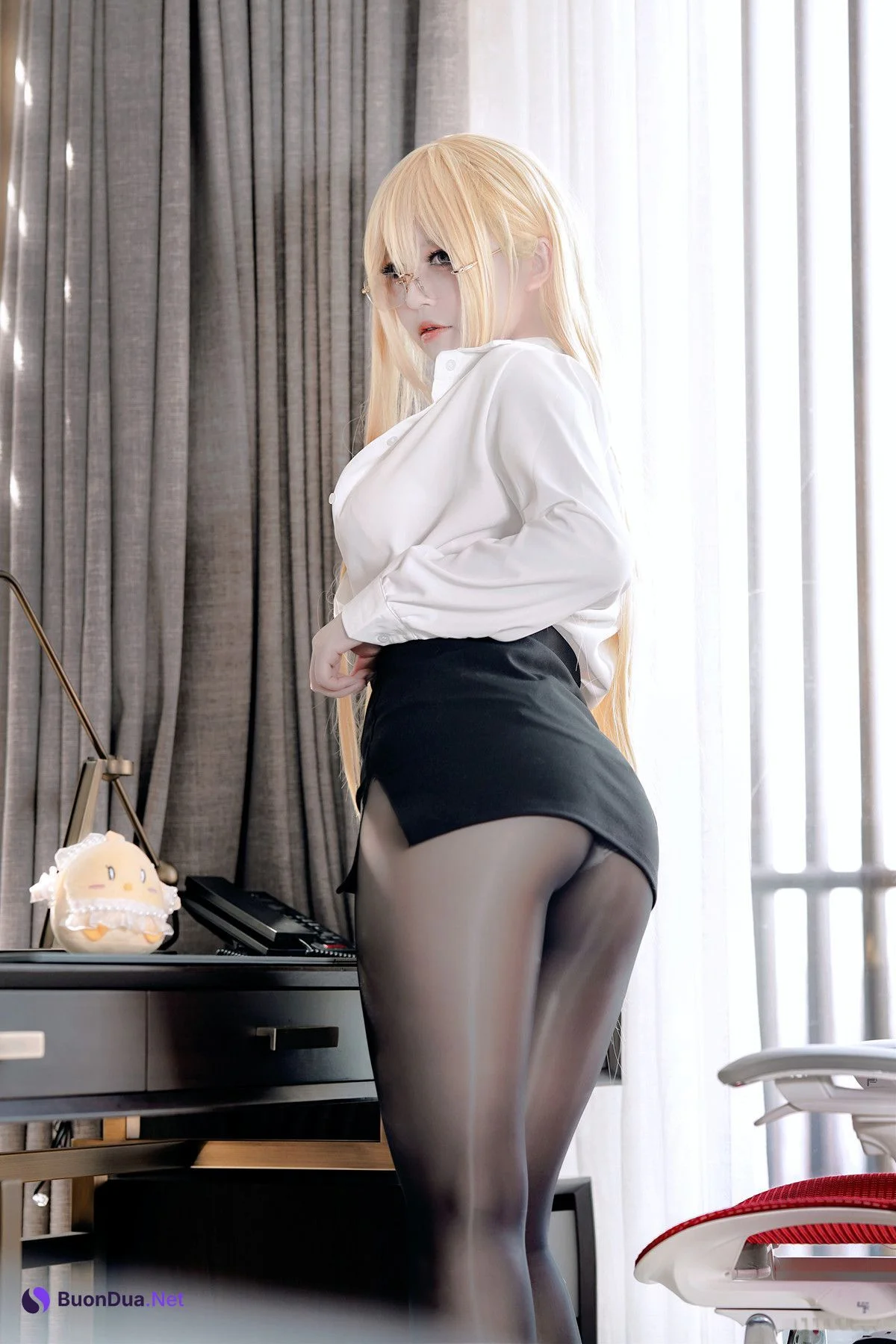 Cosplay 半半子Banbanko 碧蓝航线 怨仇OL - Photo 11