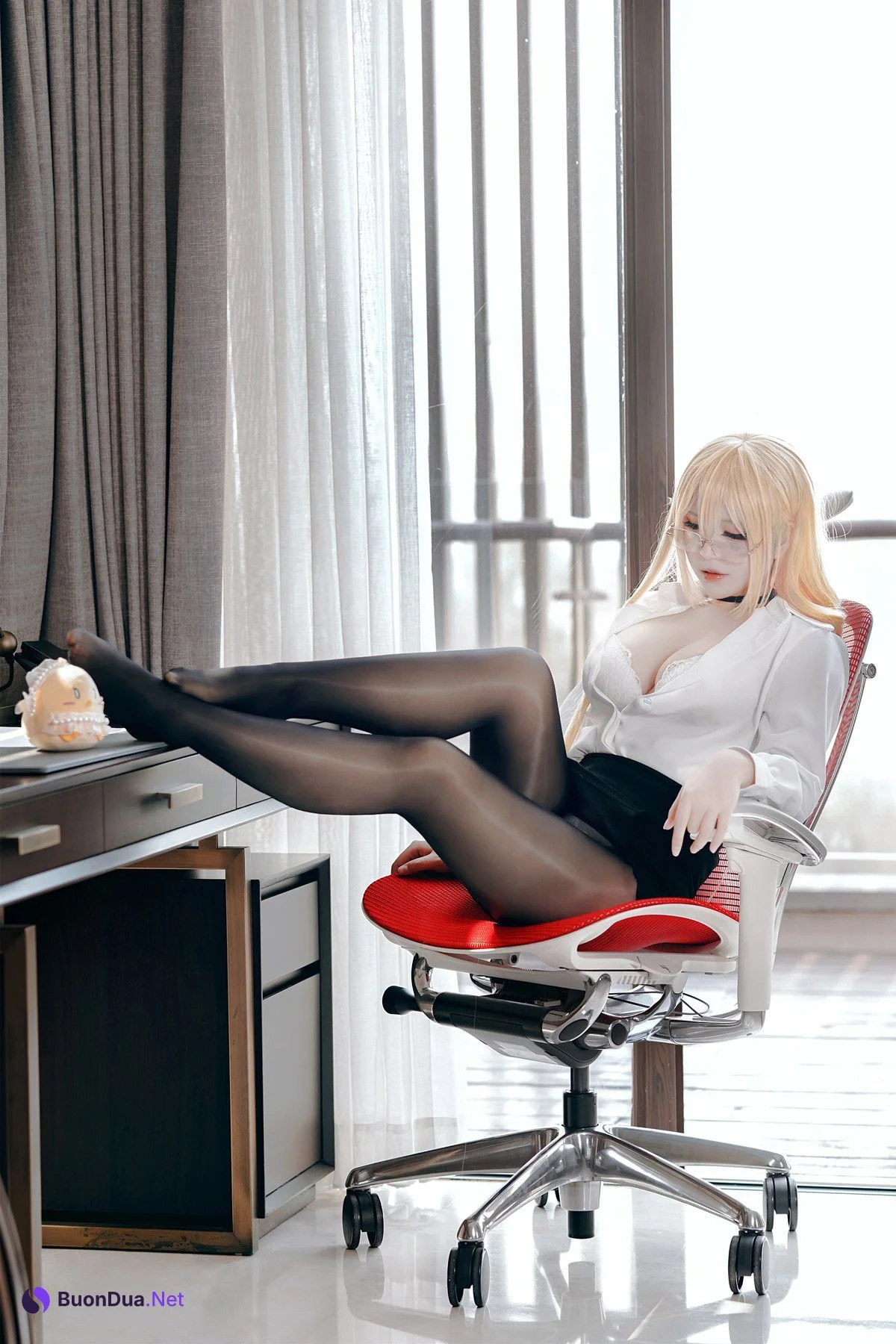 Cosplay 半半子Banbanko 碧蓝航线 怨仇OL - Photo 5