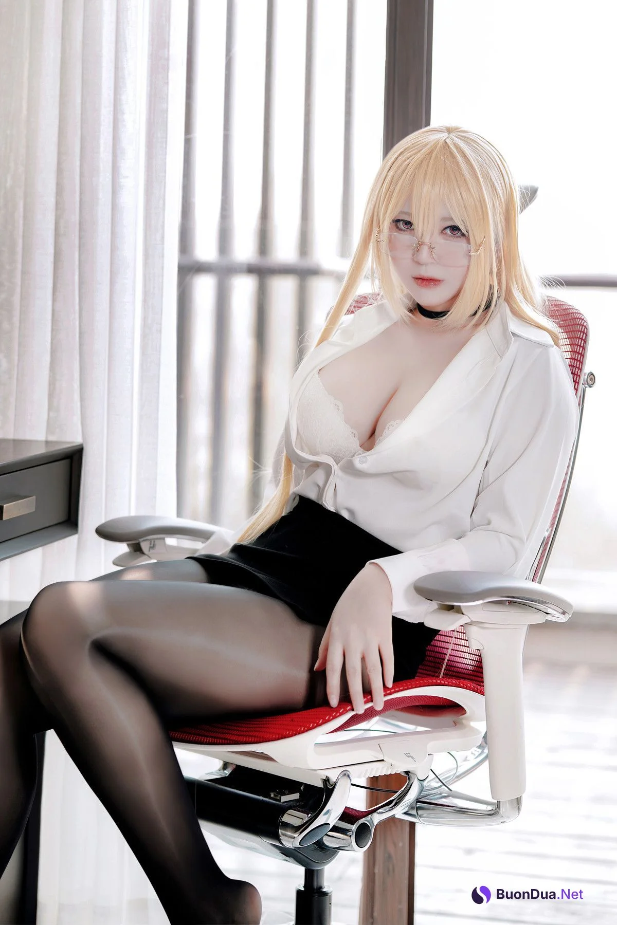 Cosplay 半半子Banbanko 碧蓝航线 怨仇OL - Photo 6