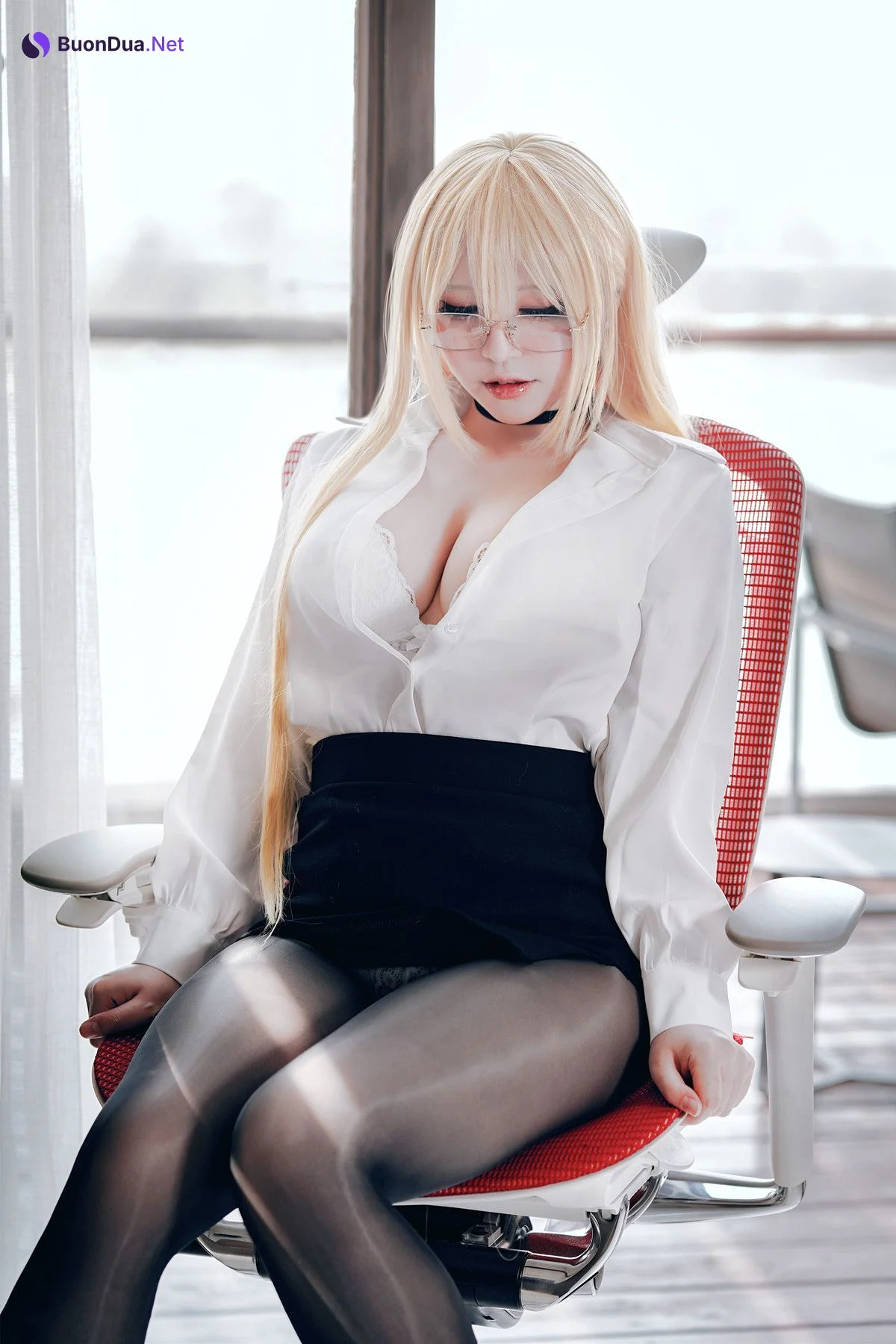 Cosplay 半半子Banbanko 碧蓝航线 怨仇OL - Photo 7