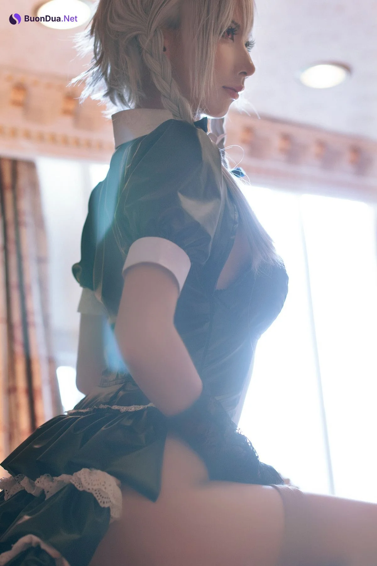 Cosplay 半半子Banbanko 索索 Sophia 红美铃 十六夜咲夜 - Photo 11