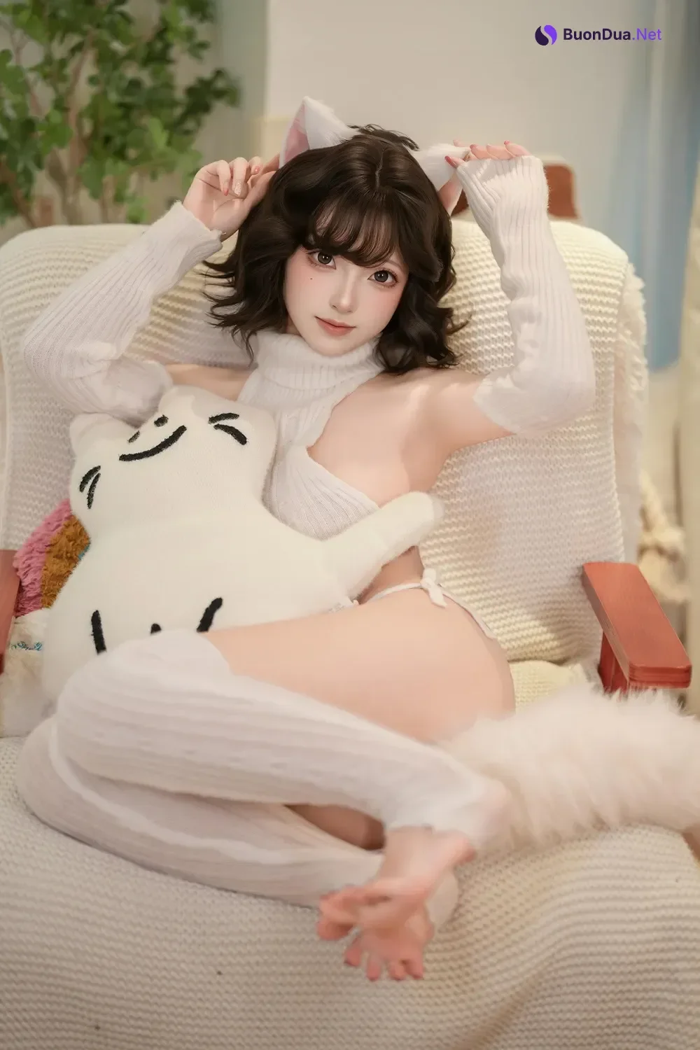 Cosplay Bangni邦尼 – 家有小白猫 - Photo 16