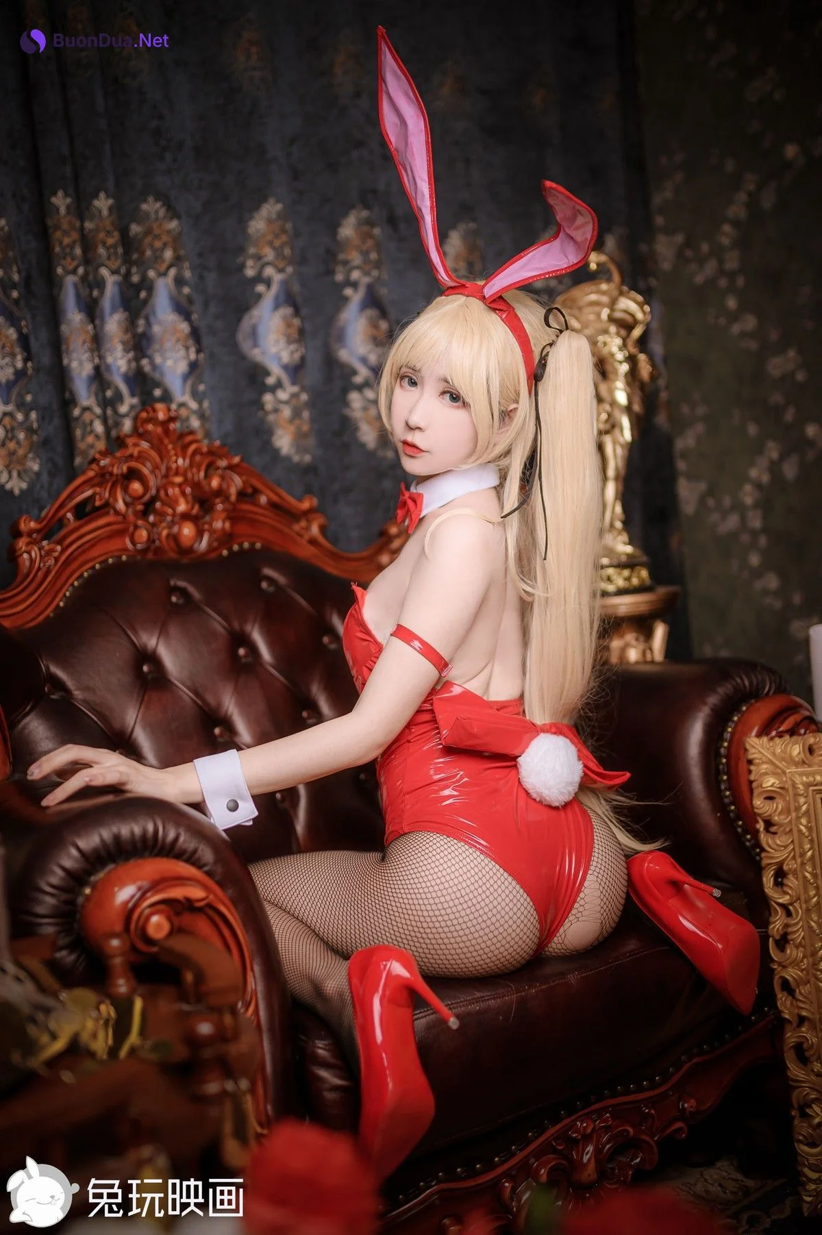兔玩映画 Cosplay 兔女郎 红黑 - Photo 15