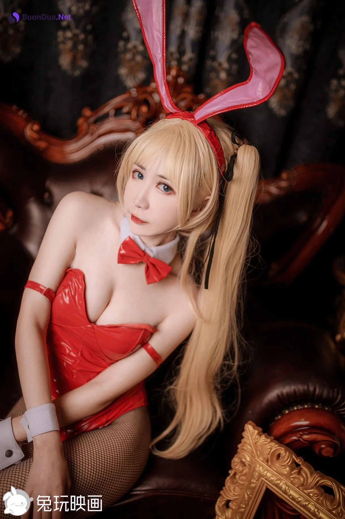 兔玩映画 Cosplay 兔女郎 红黑 - Photo 4