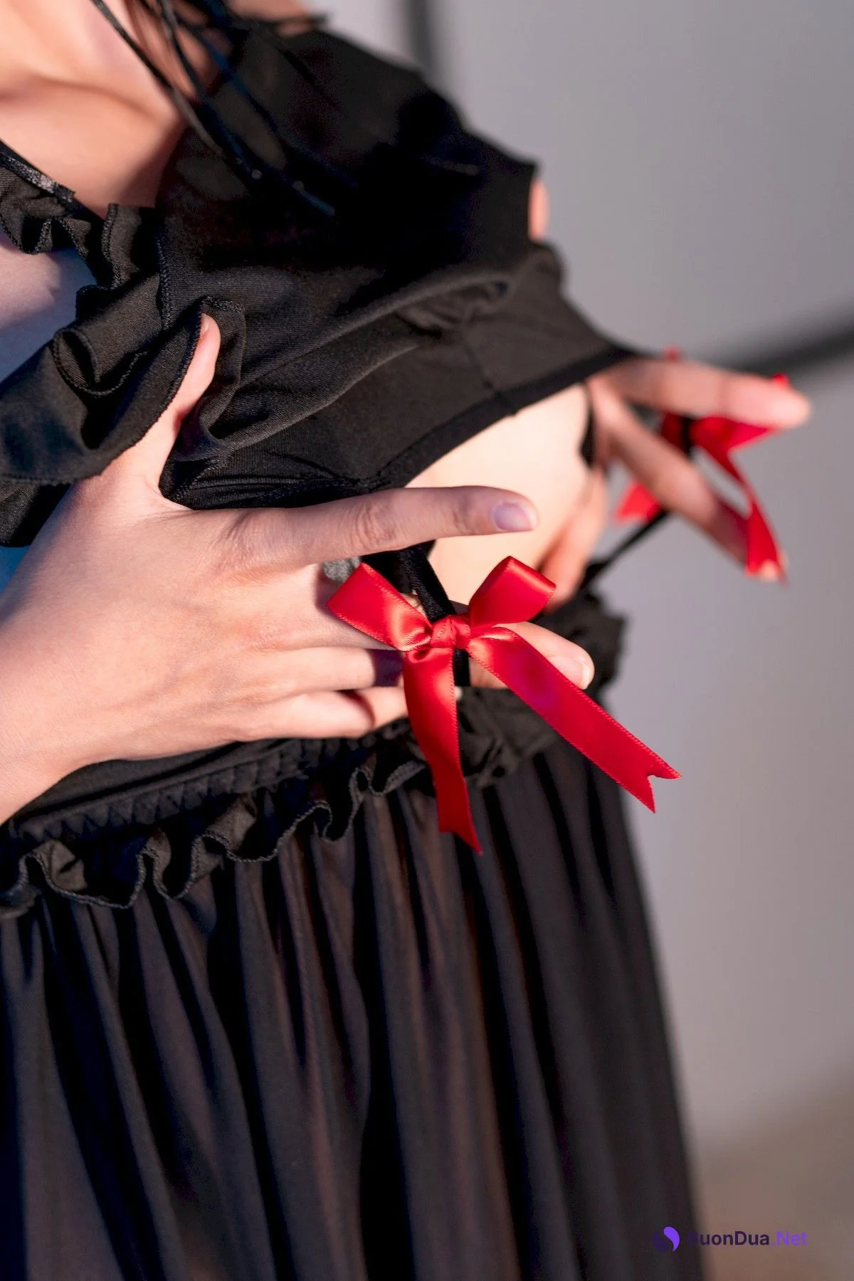 蠢沫沫 Cosplay 黑睡裙 Black Nightdress - Photo 15