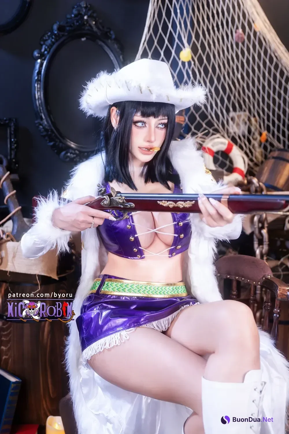 Cosplay 日本性感萝莉Byoru – 海贼王 妮可·罗宾 - 사진 11