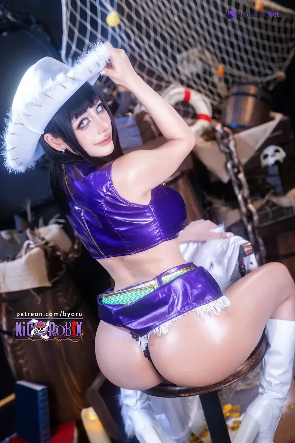 Cosplay 日本性感萝莉Byoru – 海贼王 妮可·罗宾 - 사진 15