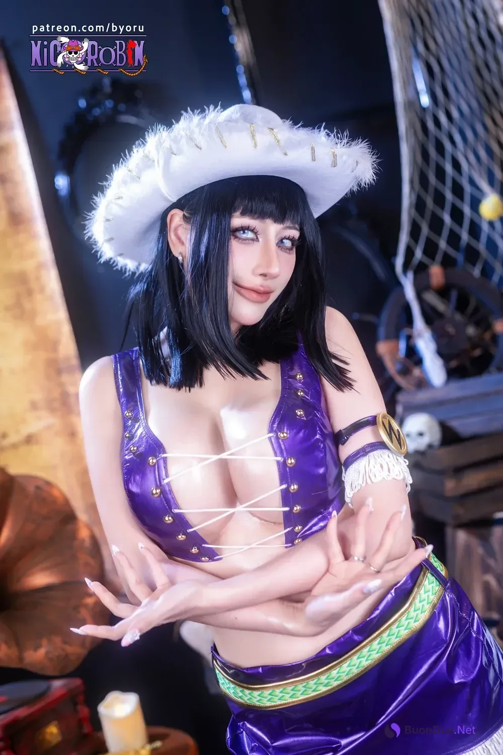 Cosplay 日本性感萝莉Byoru – 海贼王 妮可·罗宾 - 사진 17