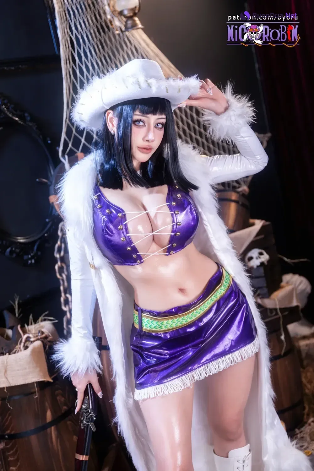 Cosplay 日本性感萝莉Byoru – 海贼王 妮可·罗宾 - 사진 3