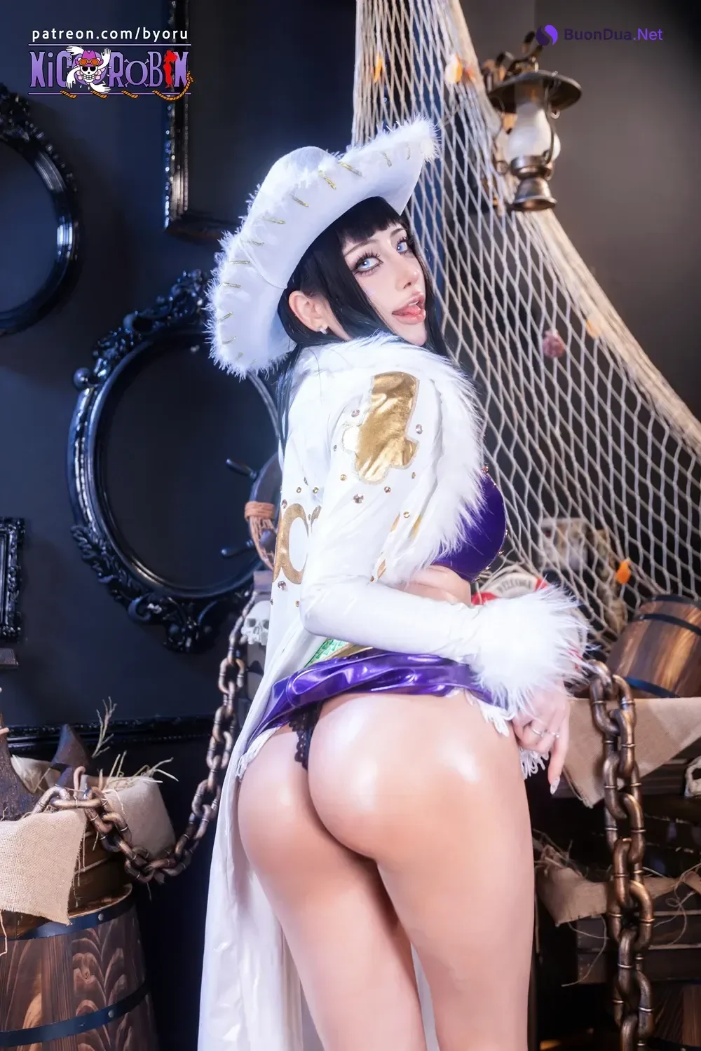 Cosplay 日本性感萝莉Byoru – 海贼王 妮可·罗宾 - 사진 8