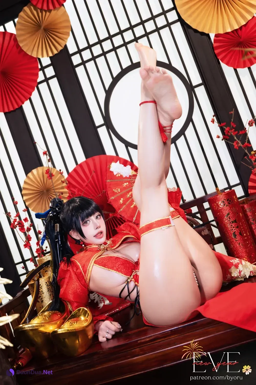 Cosplay 日本性感萝莉Byoru – Eve New Year Qipao - Photo 13