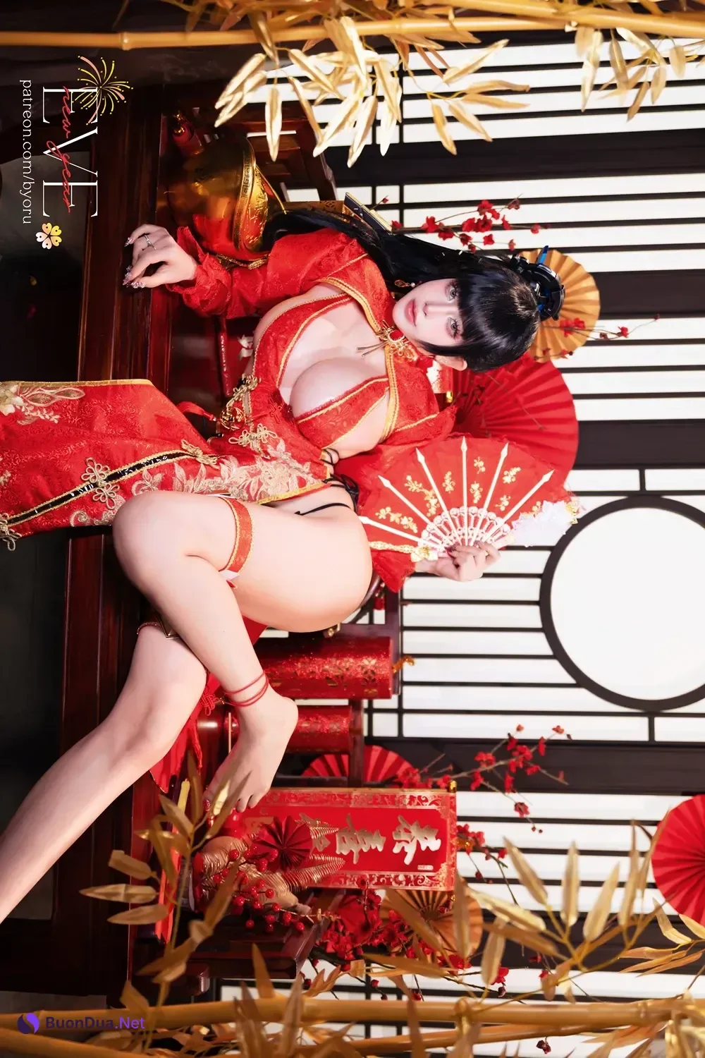 Cosplay 日本性感萝莉Byoru – Eve New Year Qipao - Photo 16