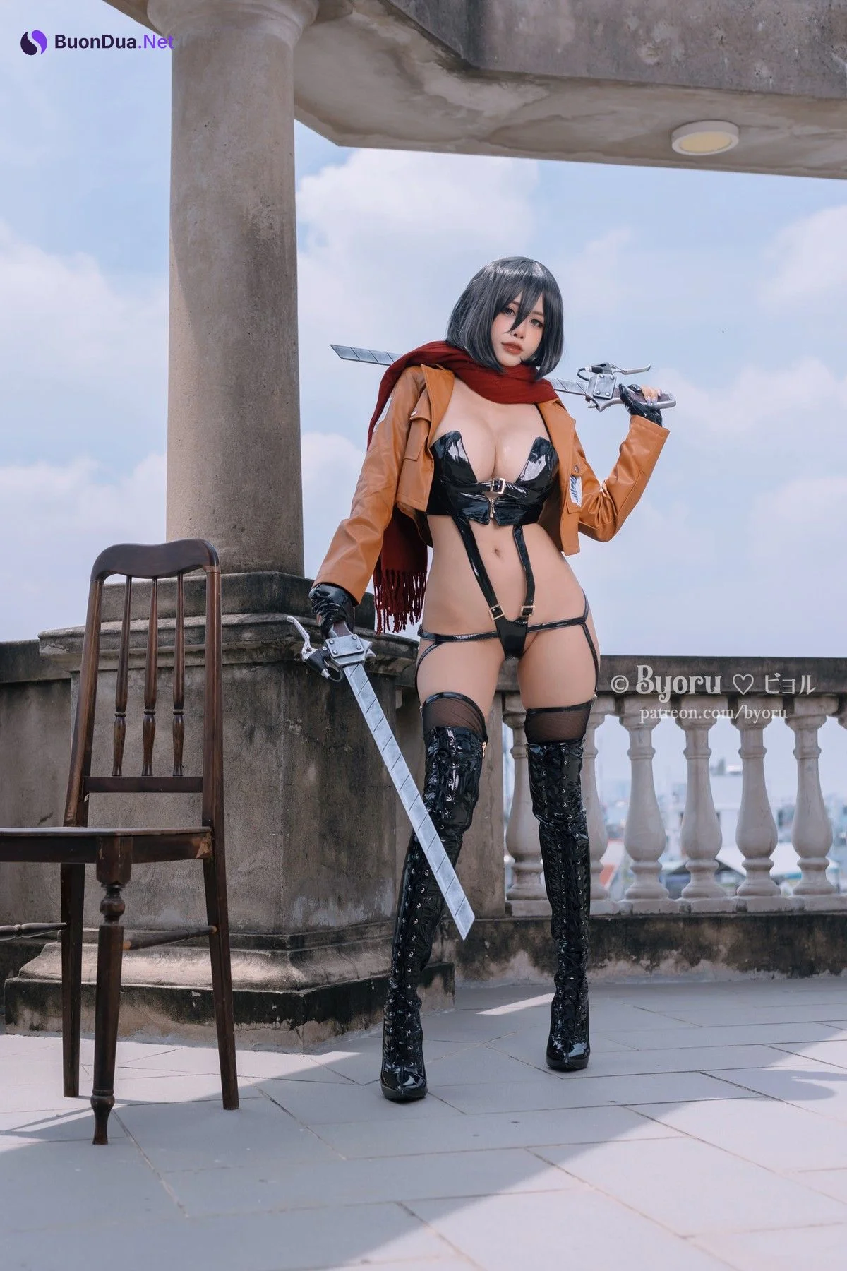 Cosplay 日本性感萝莉Byoru Mikasa Ackerman - 写真 3