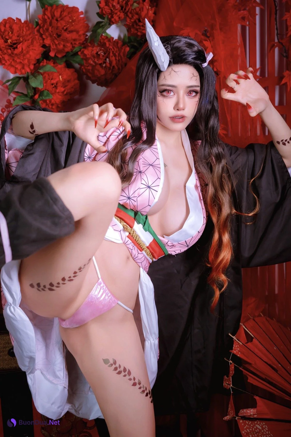 Cosplay 萝莉Byoru 灶门祢豆子 Nezuko - Photo 14