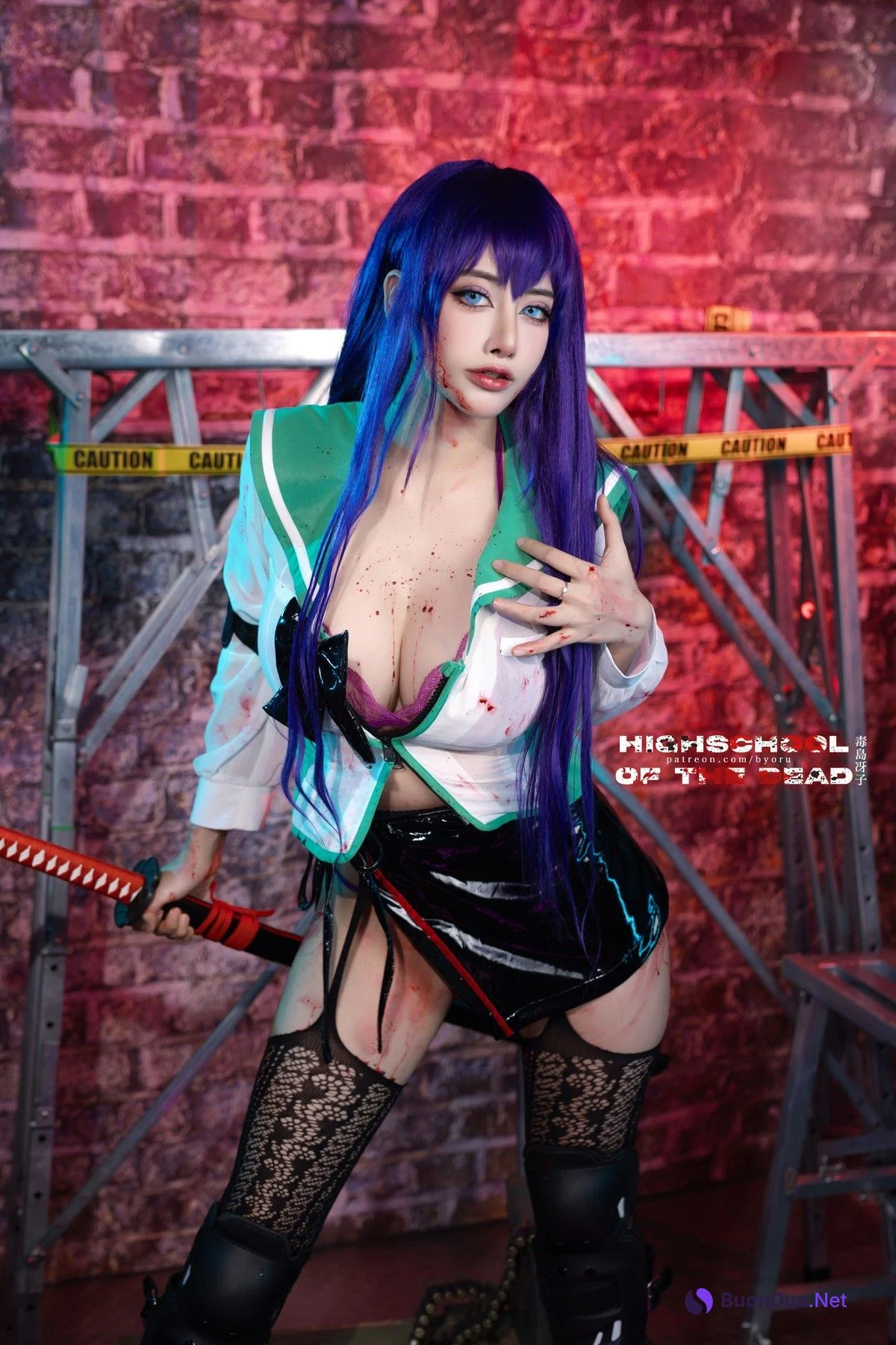 Cosplay 日本性感萝莉Byoru Saeko Busujima - Photo 11
