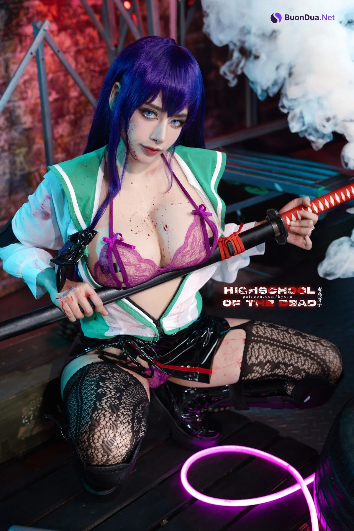 Cosplay 日本性感萝莉Byoru Saeko Busujima - Photo 18
