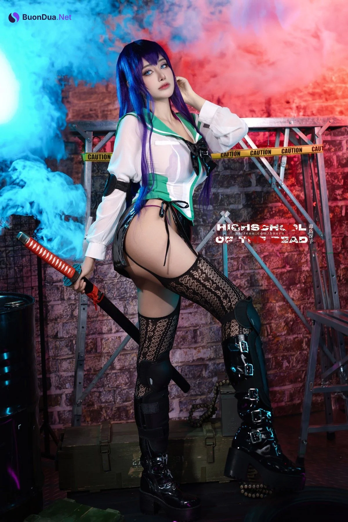 Cosplay 日本性感萝莉Byoru Saeko Busujima - Photo 3