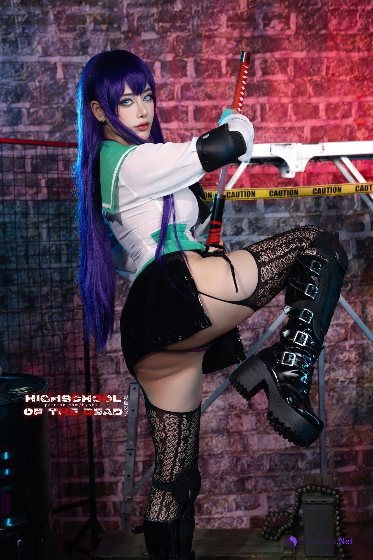 Cosplay 日本性感萝莉Byoru Saeko Busujima - Photo 4