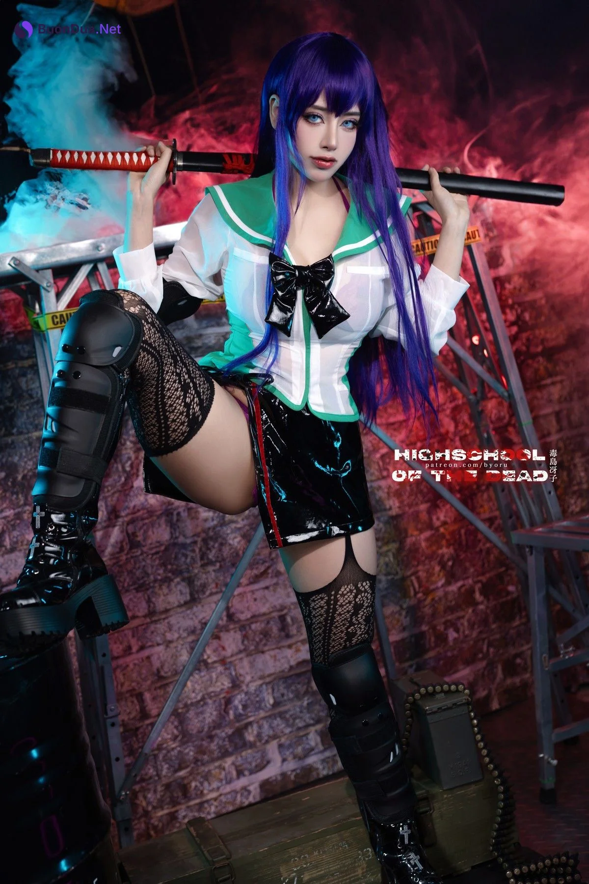 Cosplay 日本性感萝莉Byoru Saeko Busujima - Photo 6