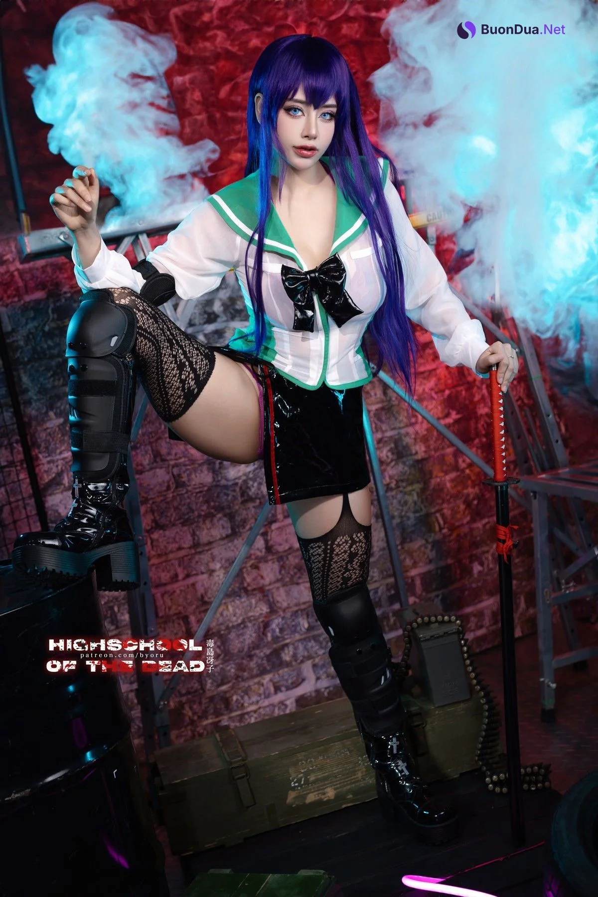 Cosplay 日本性感萝莉Byoru Saeko Busujima - Photo 7