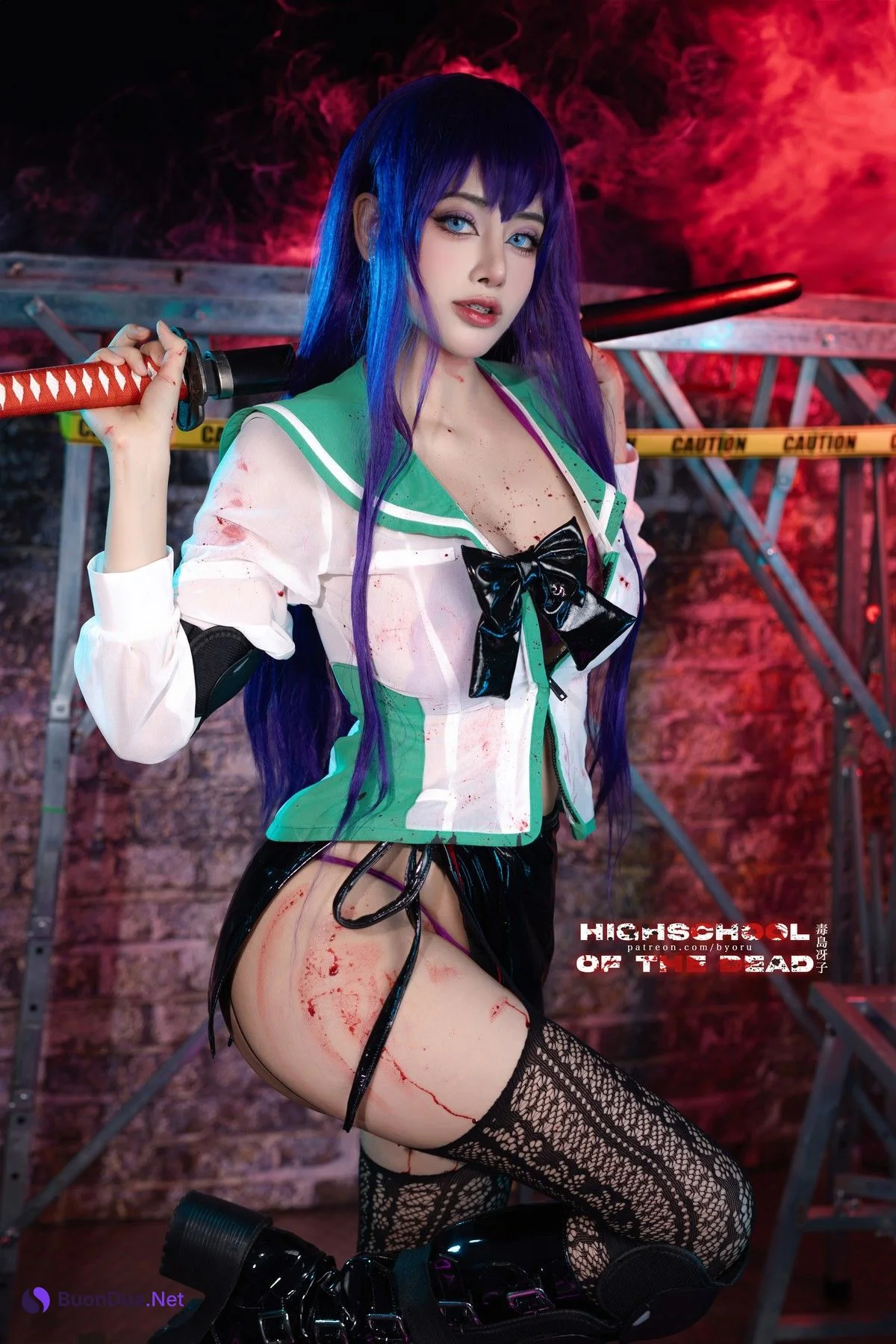 Cosplay 日本性感萝莉Byoru Saeko Busujima - Photo 9