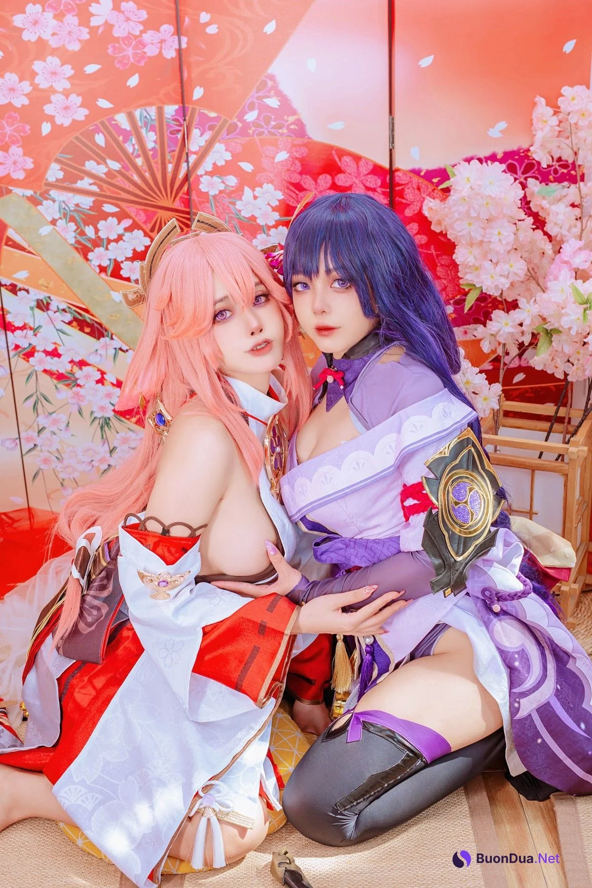 Cosplay 日本性感萝莉Byoru 八重神子 雷電将軍 Set.01 - Photo 11