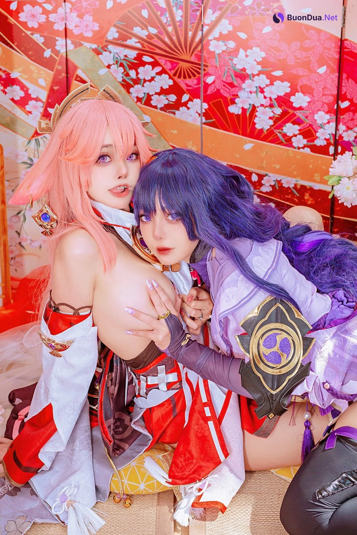 Cosplay 日本性感萝莉Byoru 八重神子 雷電将軍 Set.01 - Photo 14
