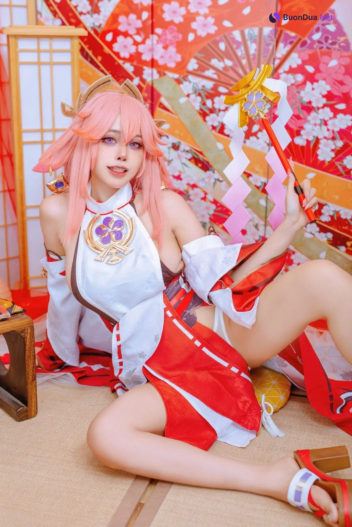 Cosplay 日本性感萝莉Byoru 八重神子 雷電将軍 Set.01 - Photo 2