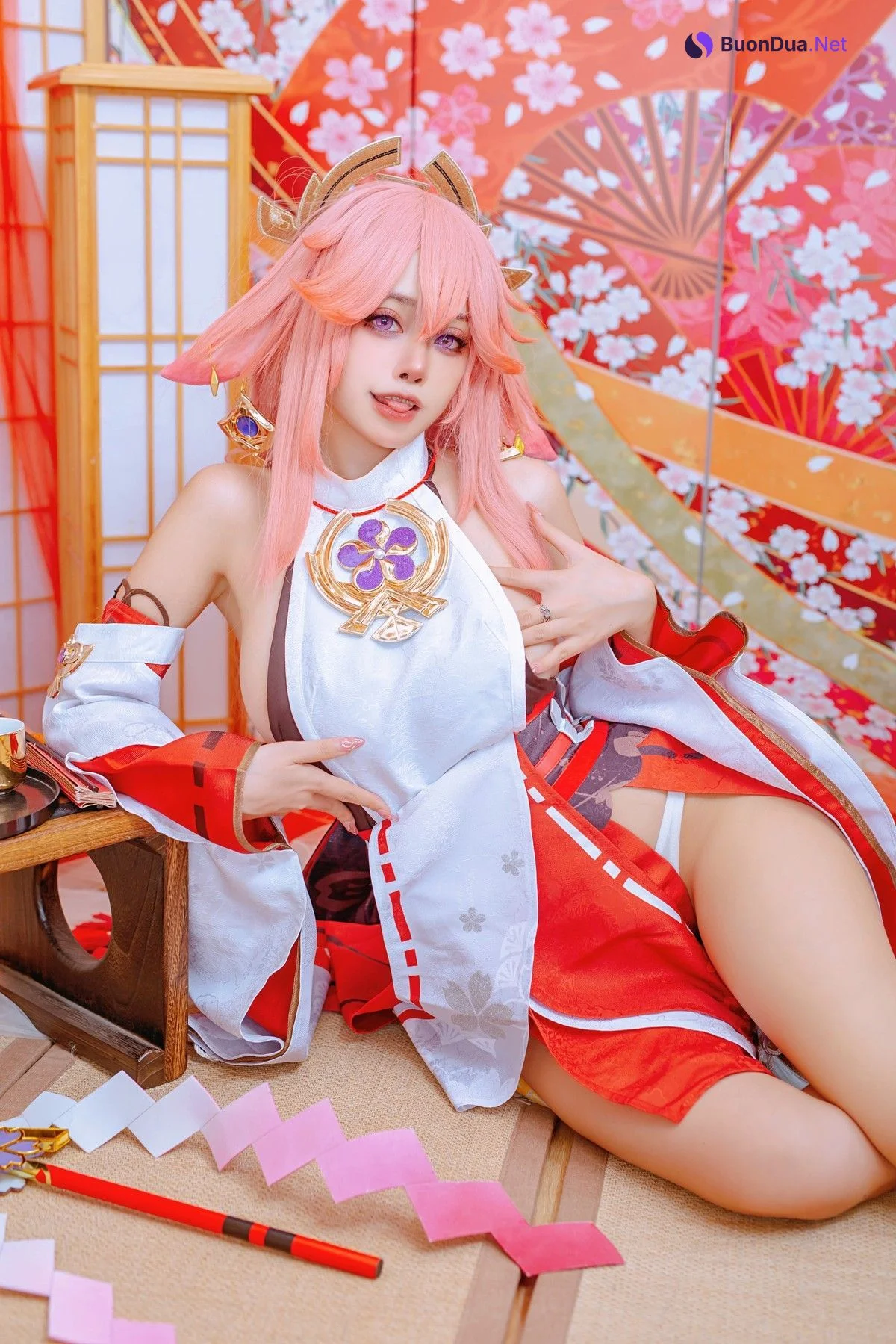 Cosplay 日本性感萝莉Byoru 八重神子 雷電将軍 Set.01 - Photo 3