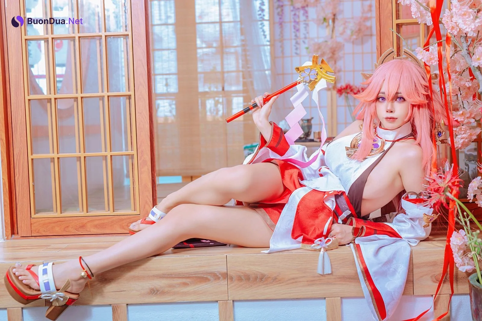 Cosplay 日本性感萝莉Byoru 八重神子 雷電将軍 Set.01 - Photo 4