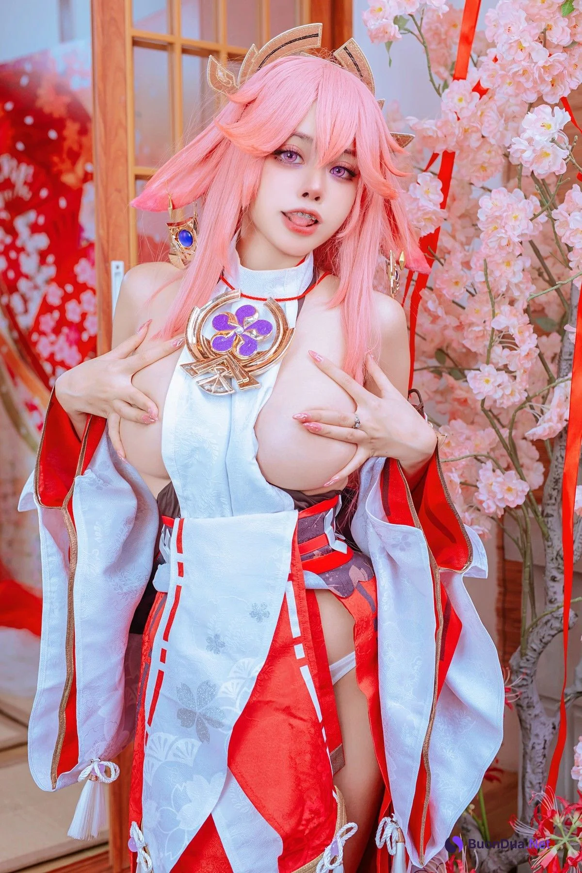 Cosplay 日本性感萝莉Byoru 八重神子 雷電将軍 Set.01 - Photo 8
