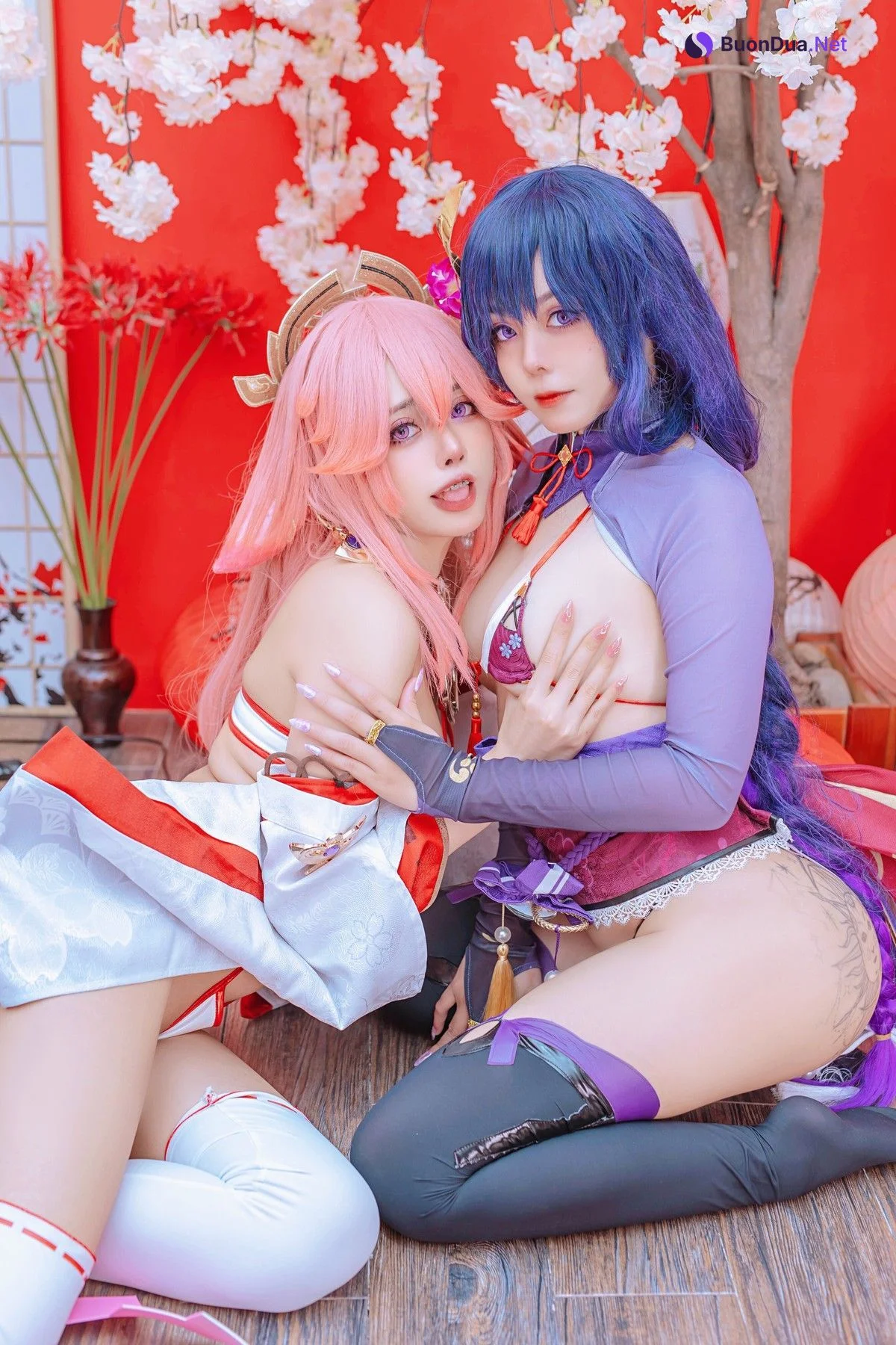 Cosplay 日本性感萝莉Byoru 八重神子 雷電将軍 Set.02 - Photo 12