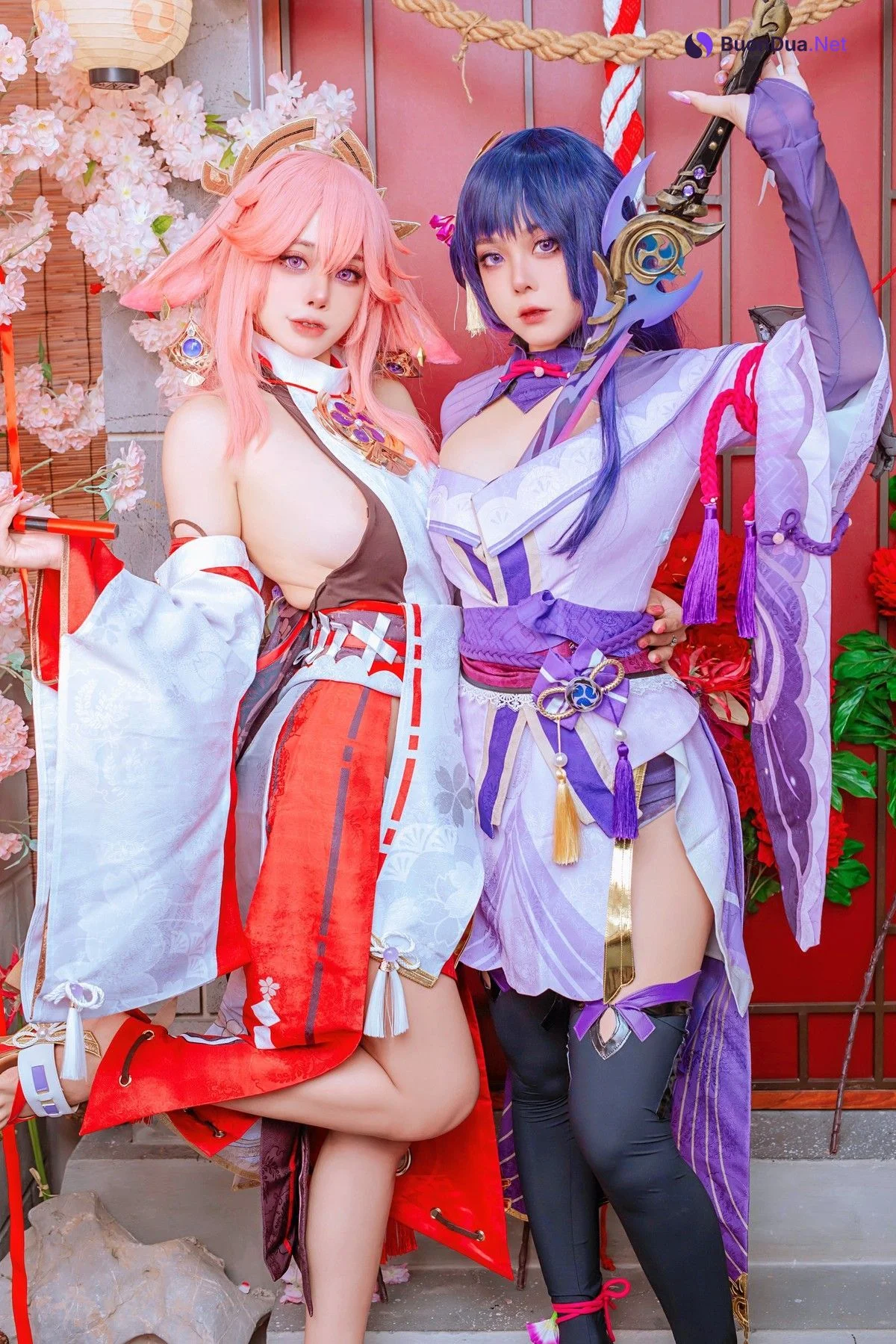 Cosplay 日本性感萝莉Byoru 八重神子 雷電将軍 Set.02 - Photo 2
