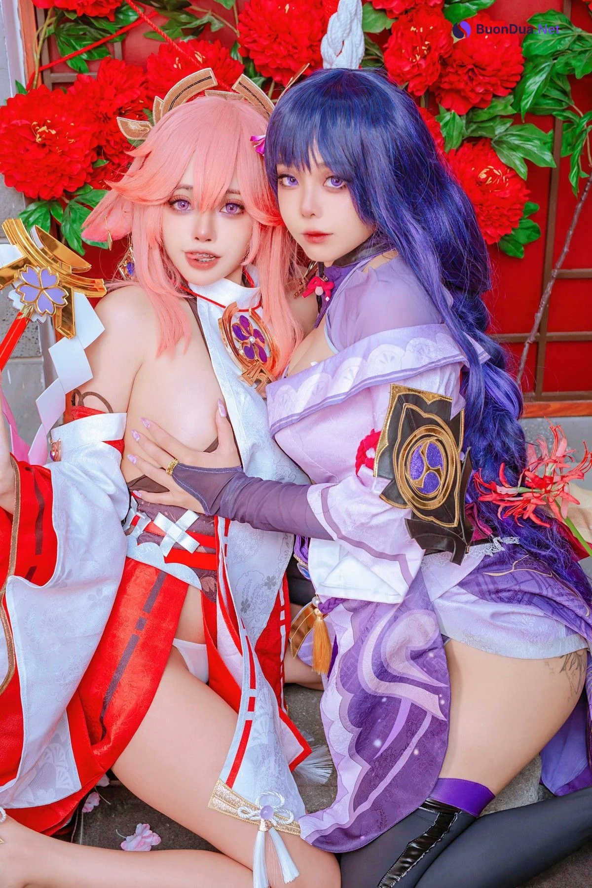 Cosplay 日本性感萝莉Byoru 八重神子 雷電将軍 Set.02 - Photo 4