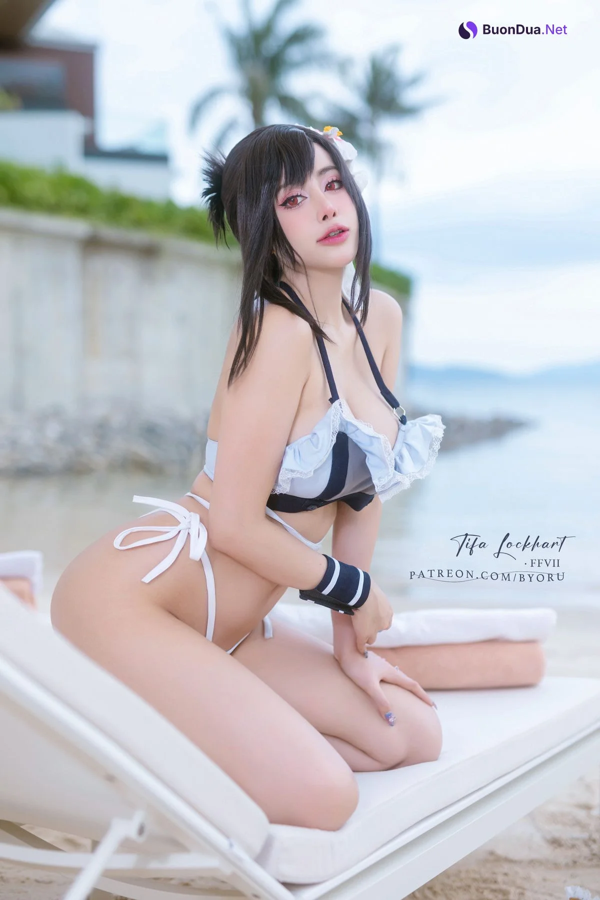 Cosplay 日本性感萝莉Byoru Tifa FF7r Bikini - Photo 10