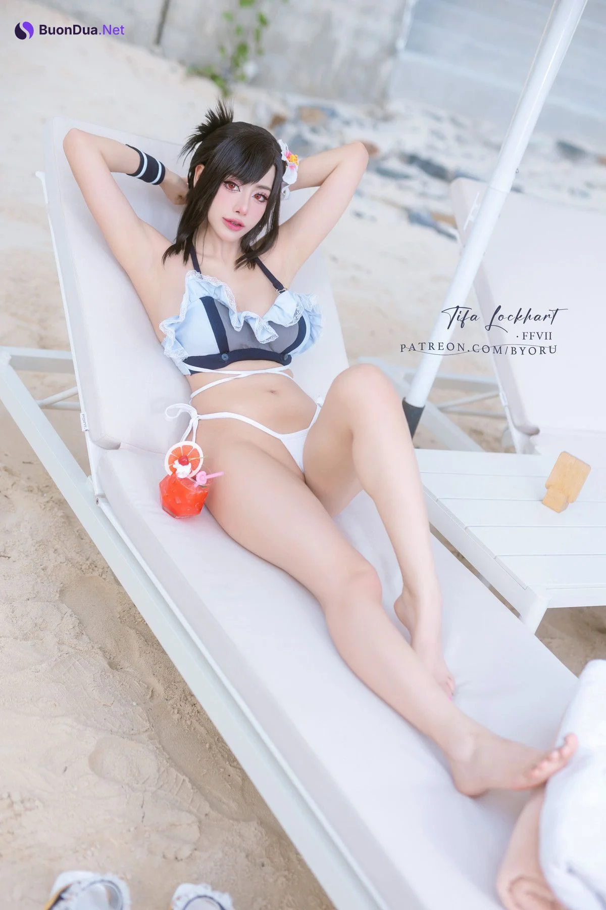 Cosplay 日本性感萝莉Byoru Tifa FF7r Bikini - Photo 11