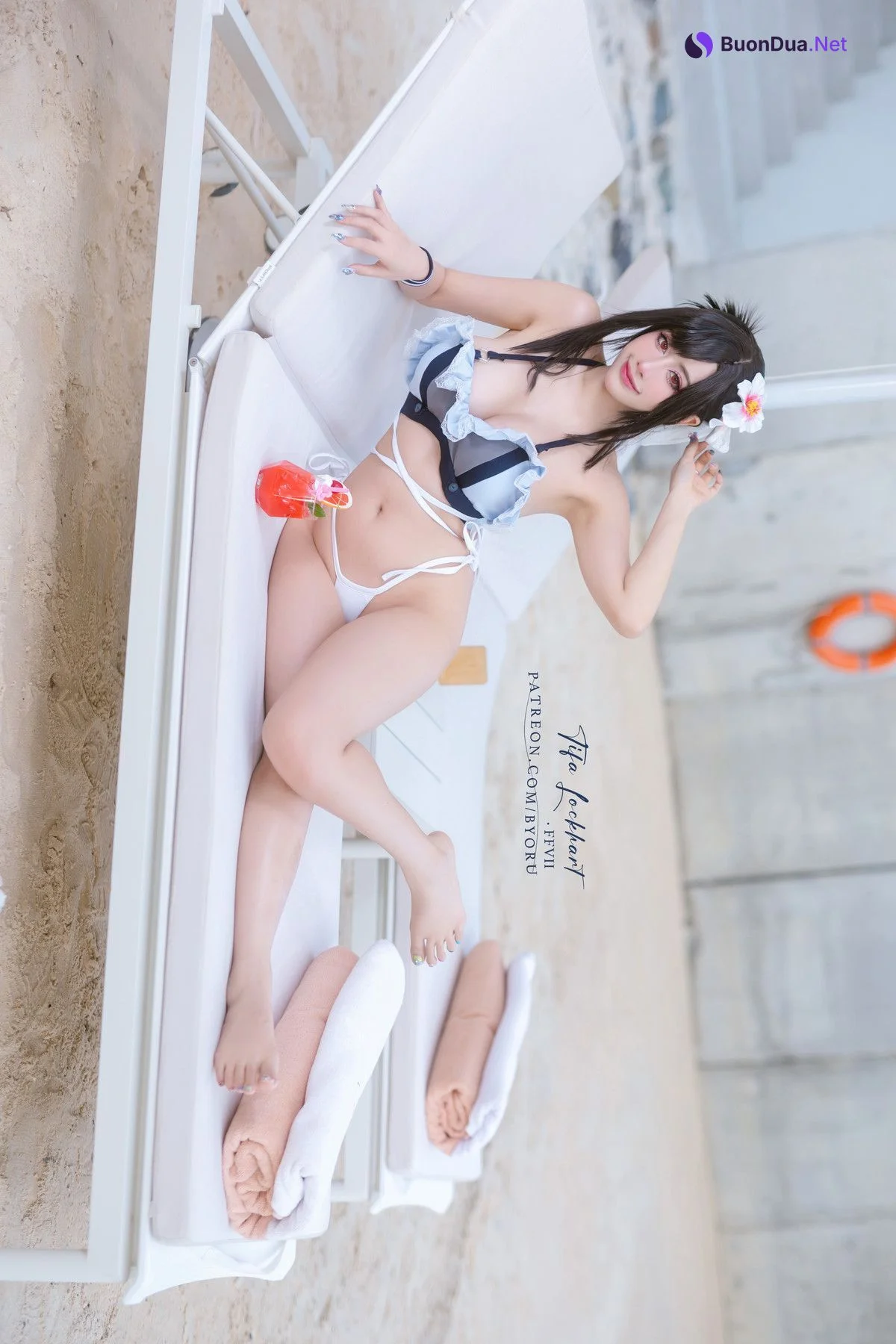 Cosplay 日本性感萝莉Byoru Tifa FF7r Bikini - Photo 12