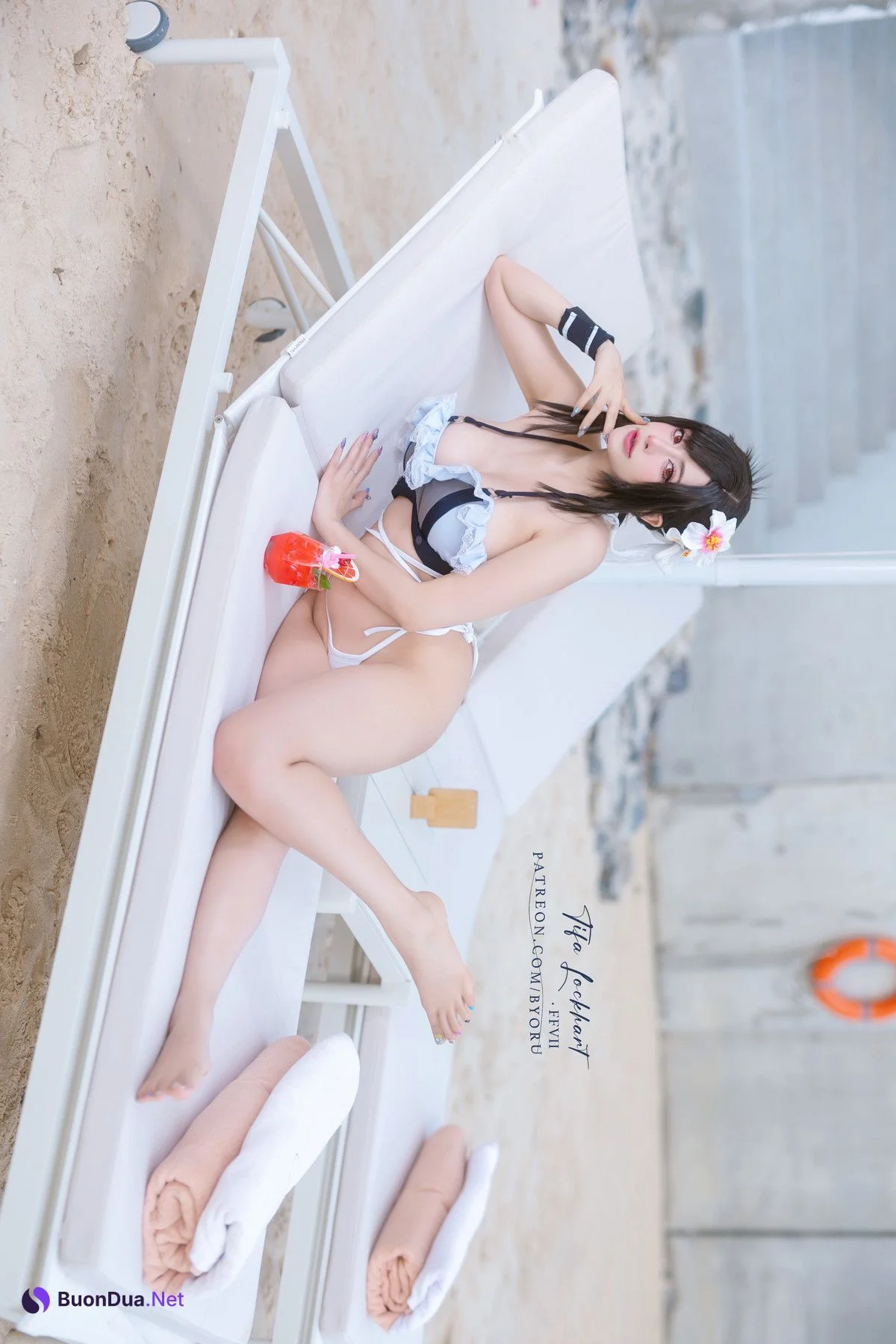 Cosplay 日本性感萝莉Byoru Tifa FF7r Bikini - Photo 13