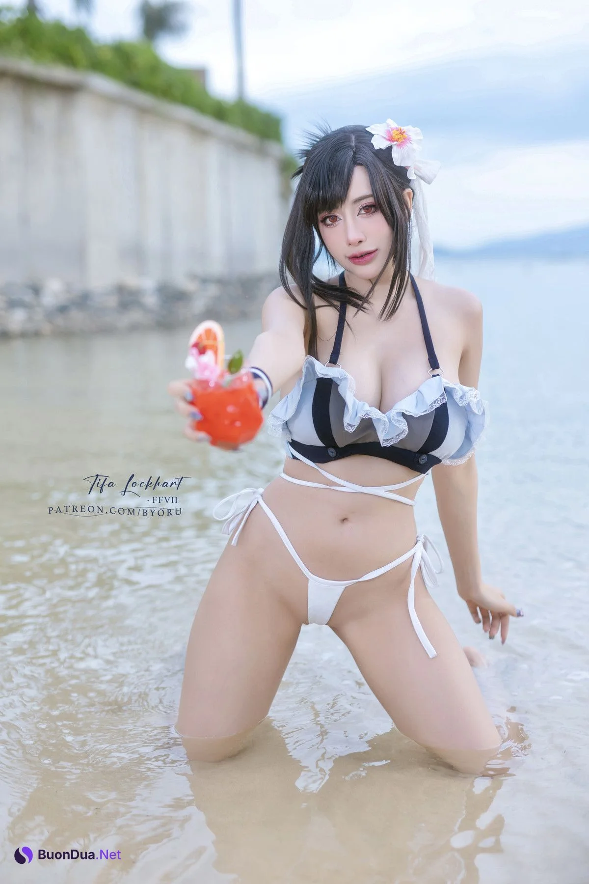 Cosplay 日本性感萝莉Byoru Tifa FF7r Bikini - Photo 14