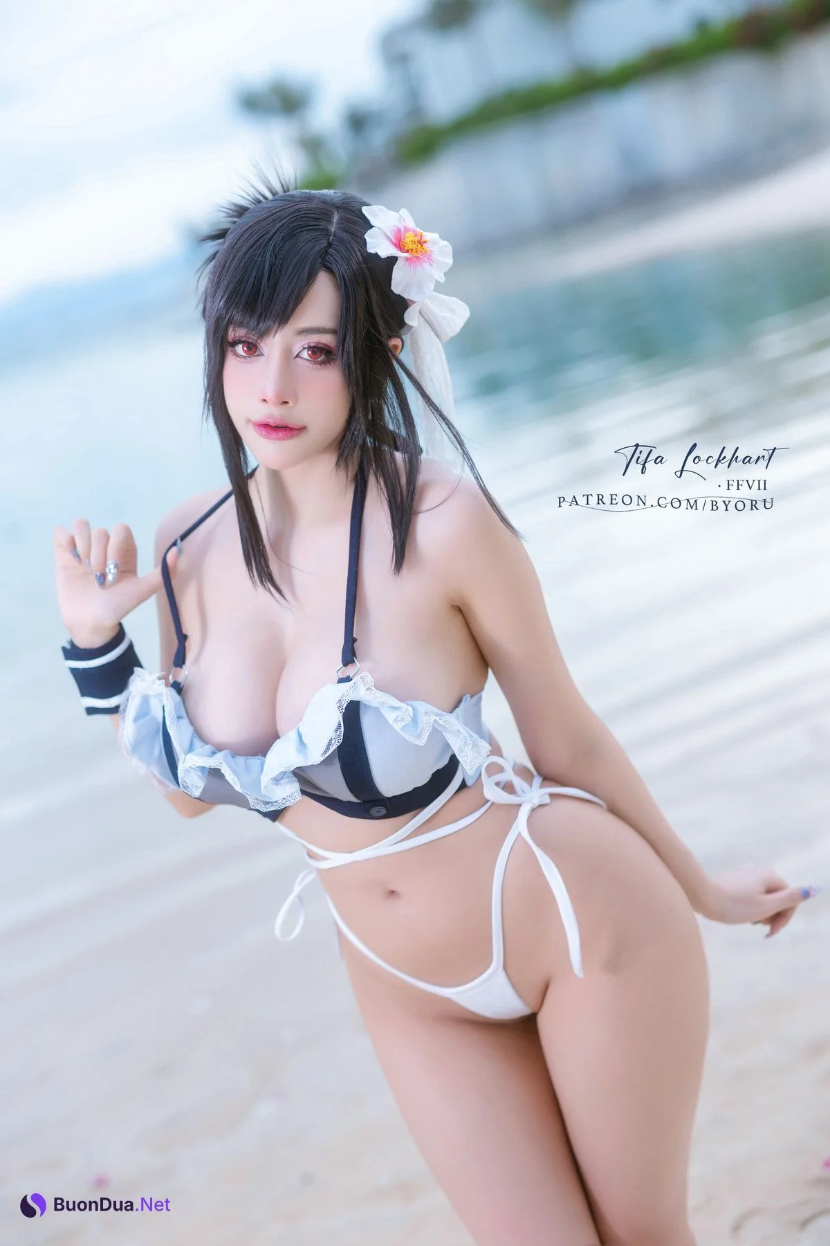 Cosplay 日本性感萝莉Byoru Tifa FF7r Bikini - Photo 15