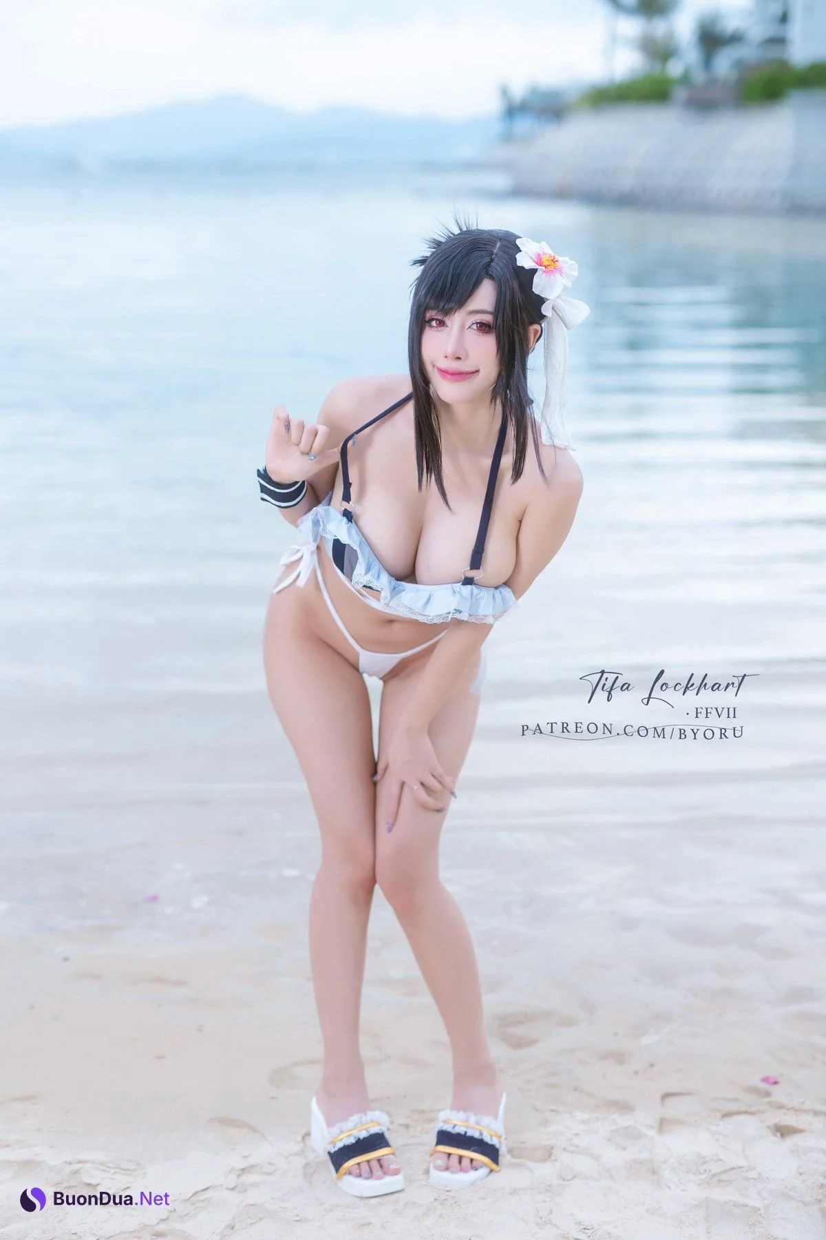 Cosplay 日本性感萝莉Byoru Tifa FF7r Bikini - Photo 17