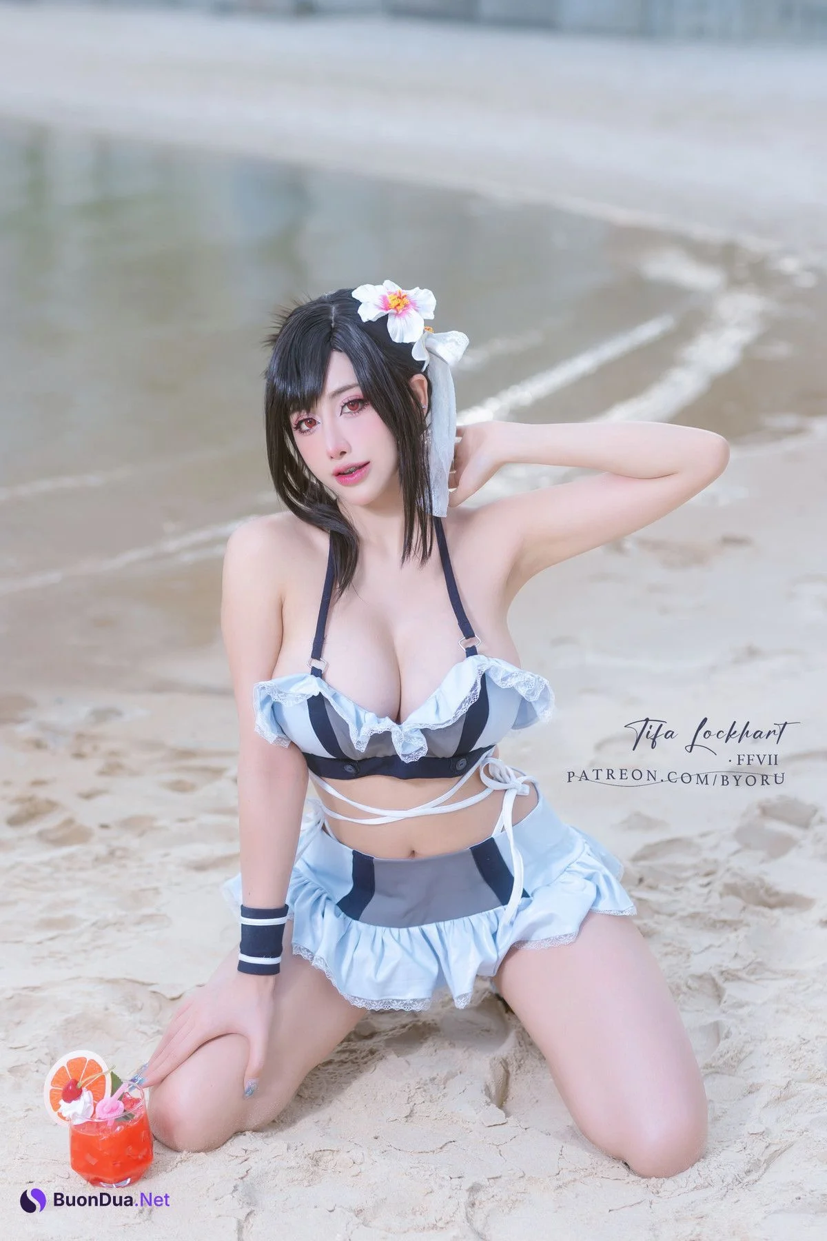 Cosplay 日本性感萝莉Byoru Tifa FF7r Bikini - Photo 19