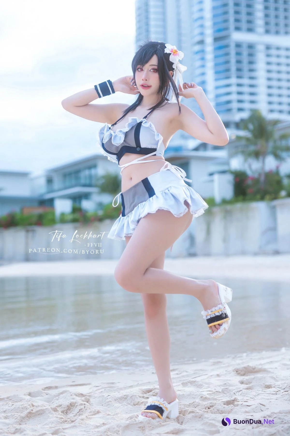 Cosplay 日本性感萝莉Byoru Tifa FF7r Bikini - Photo 6