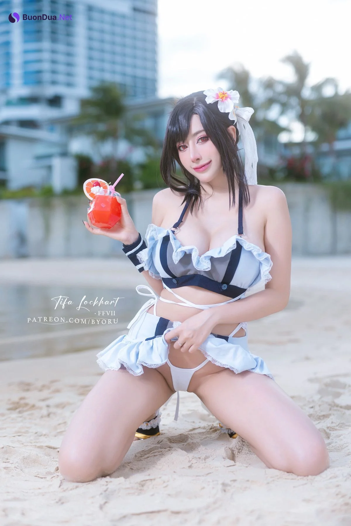 Cosplay 日本性感萝莉Byoru Tifa FF7r Bikini - Photo 8