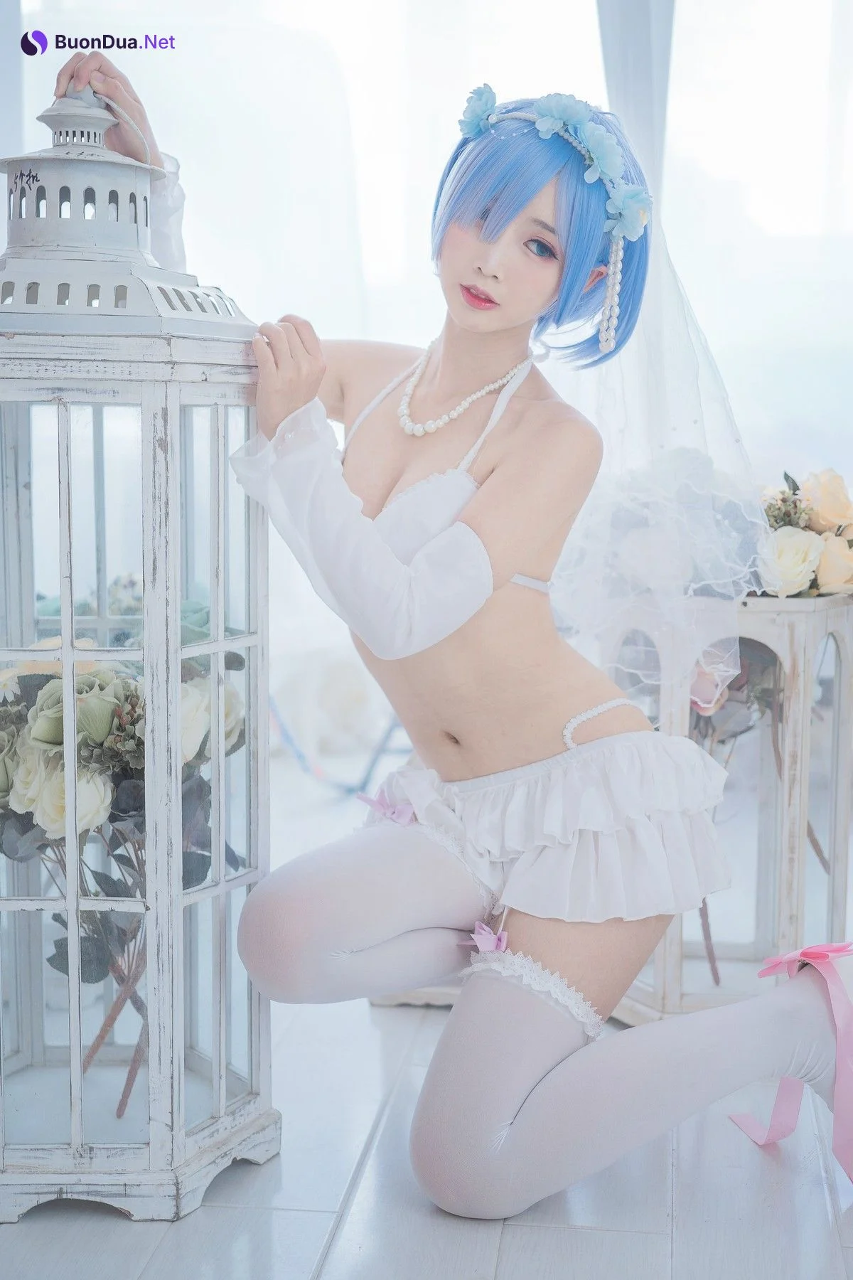 Cosplay 面饼仙儿 花嫁蕾姆 - Photo 10