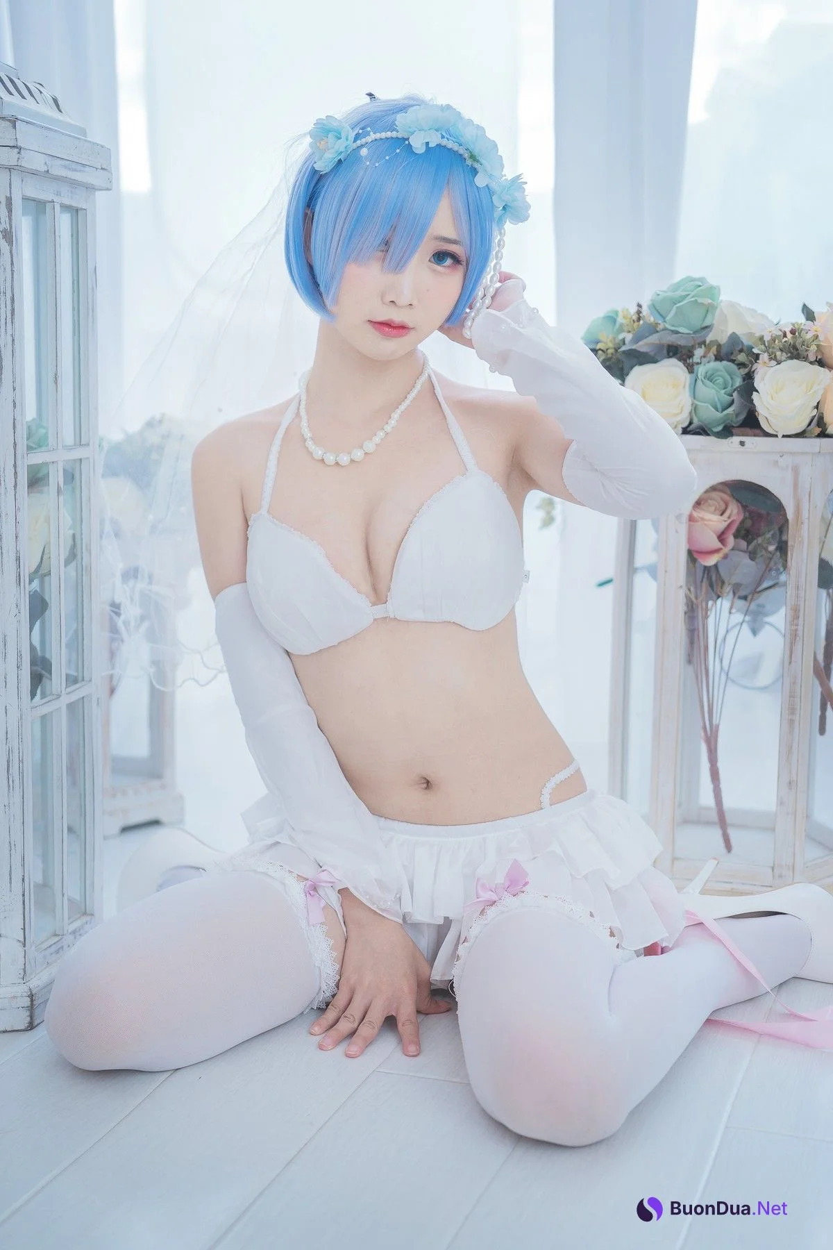 Cosplay 面饼仙儿 花嫁蕾姆 - Photo 11