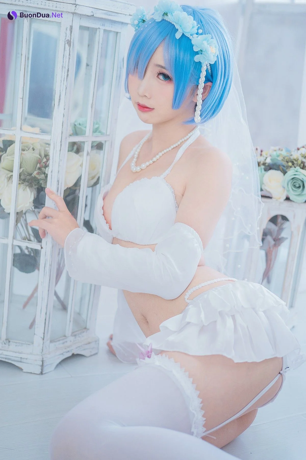 Cosplay 面饼仙儿 花嫁蕾姆 - Photo 12