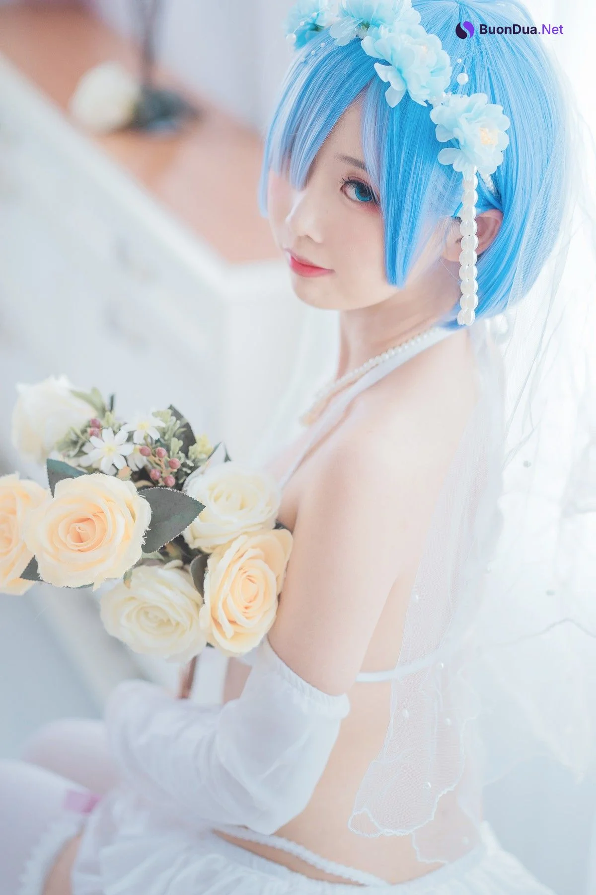 Cosplay 面饼仙儿 花嫁蕾姆 - Photo 15