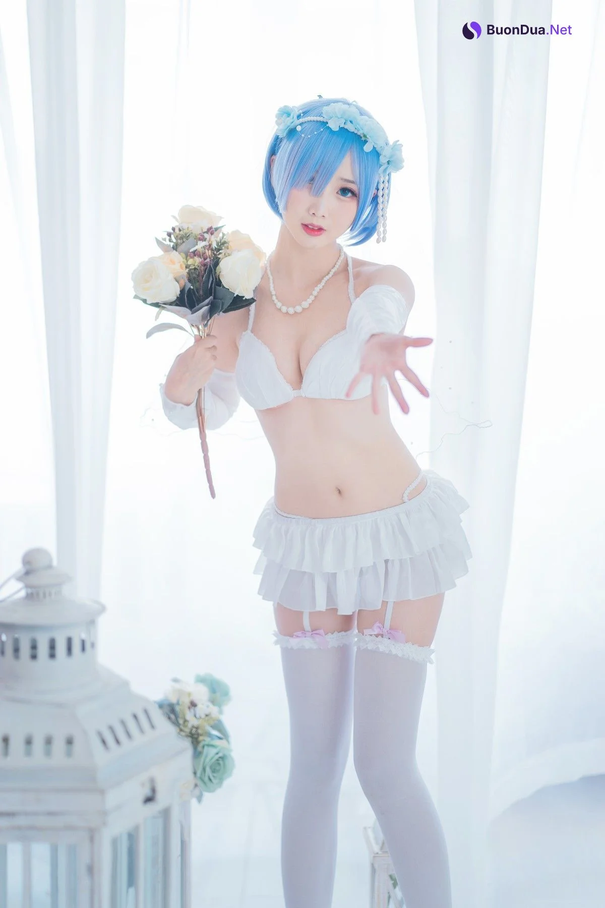 Cosplay 面饼仙儿 花嫁蕾姆 - Photo 16